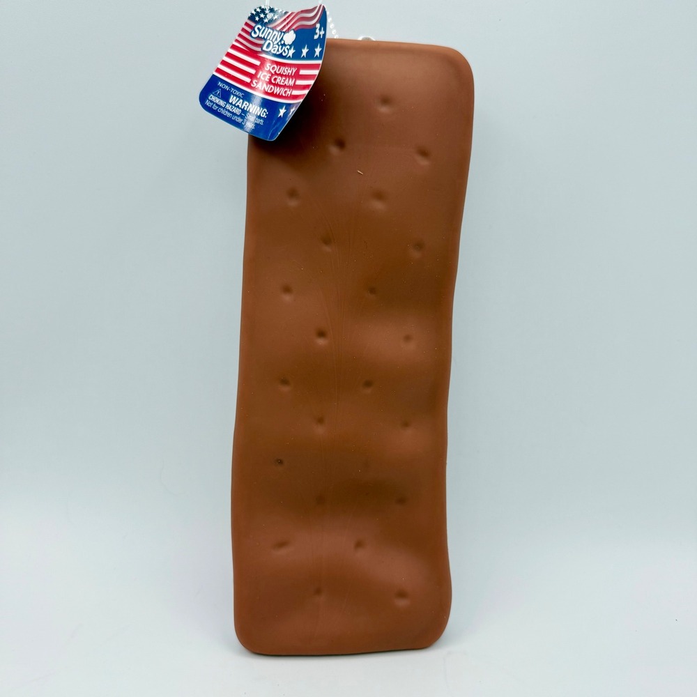 Sunny Days Ice Cream Sandwich Squishy Large NEW Summer 2026 Stress Kids Brown
